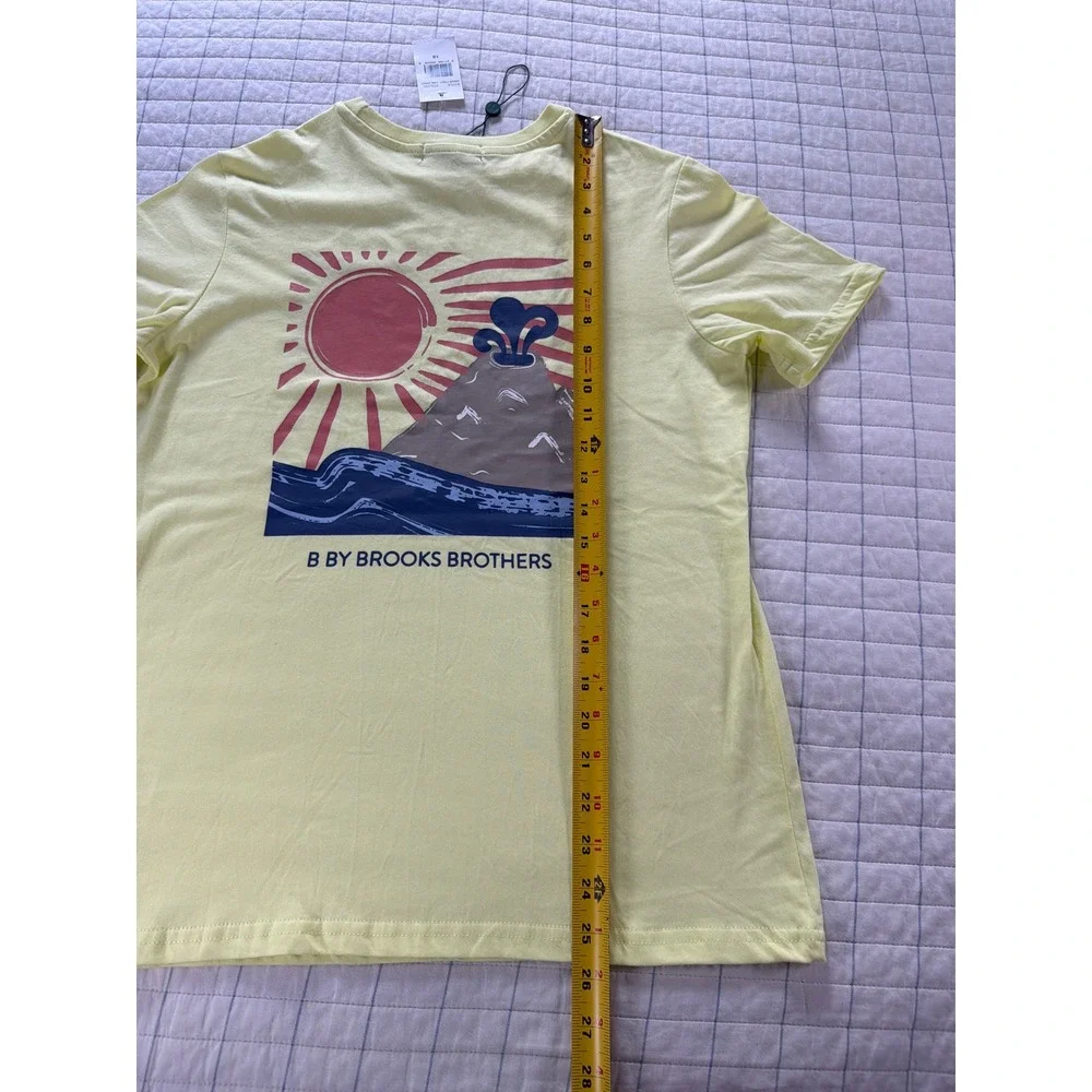 B by Brooks Brothers Boys Volcano Graphic Pima Cotton T-Shirt 18Y NWT